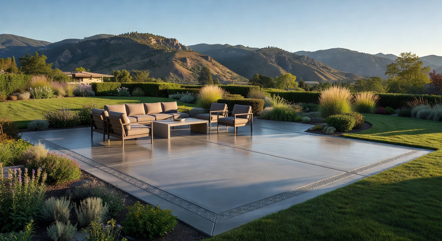 Real Bristow Concrete covered patio slab project